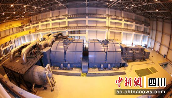 “华龙一号”全球首堆示范工程福清核电汽轮发电机组。九游会国际电气 供图